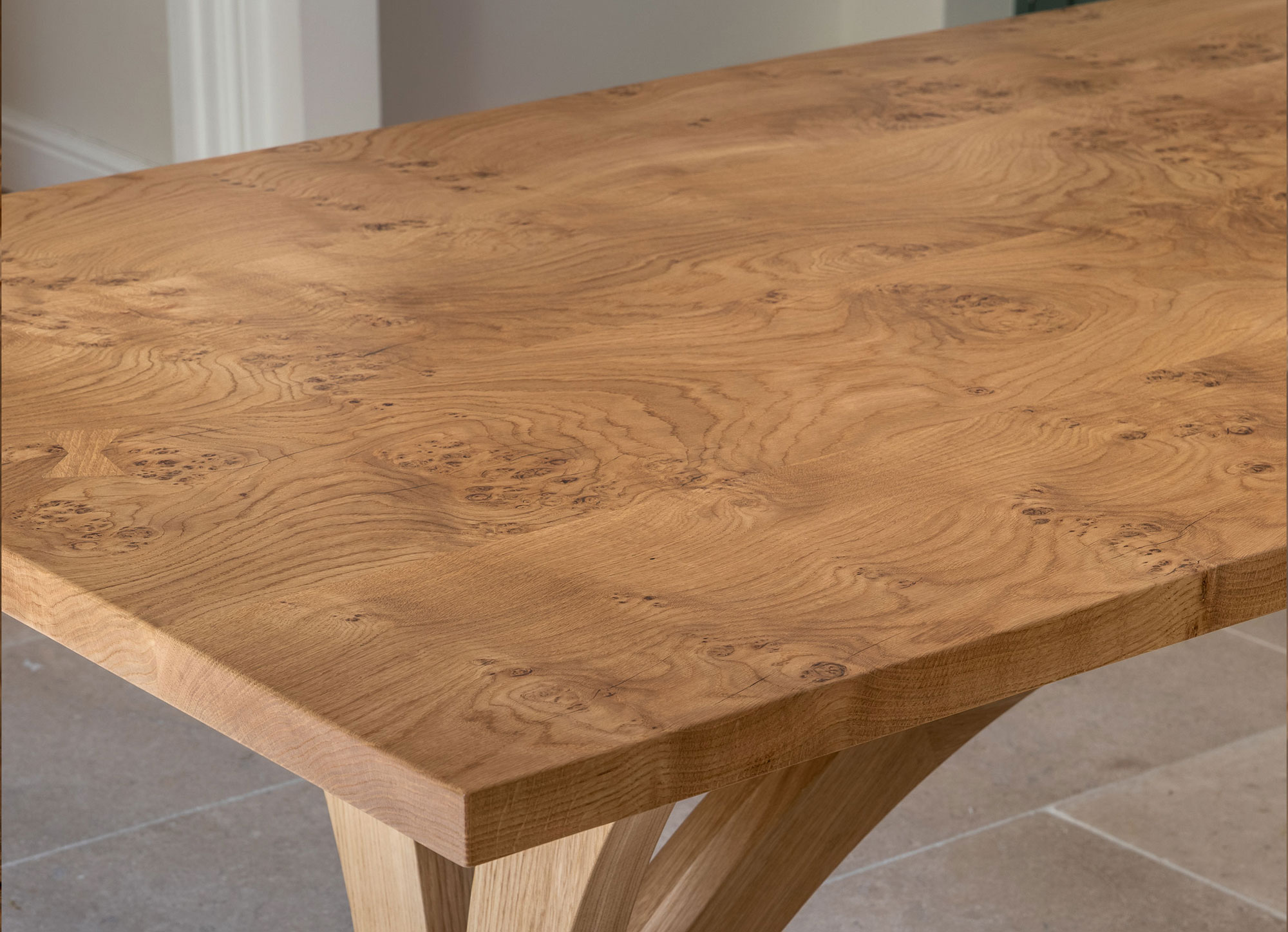 Burr Oak Dining Table